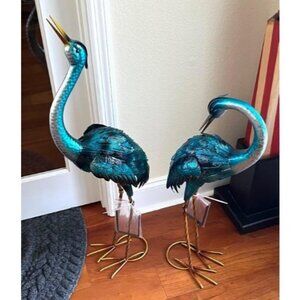 Garden Sculpture & Statues, Blue Heron Lawn Ornaments Standing